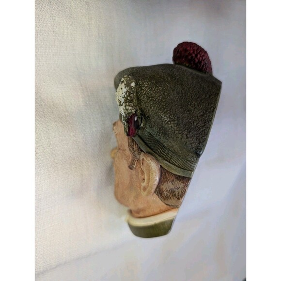 Vintage Bossons Chalkware Head 1969 JOCK Wall Hanging Sculpture Made in England - Picture 14 of 16